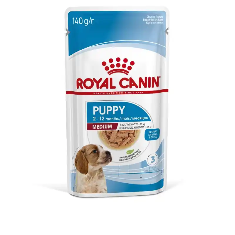 Neu Im Sortiment ROYAL CANIN Medium Puppy in Soße 140 g